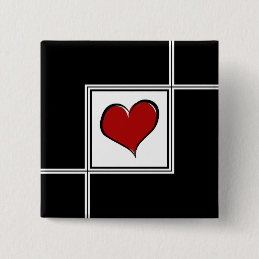 Badge Carré 5 Cm Amour design (Devant)