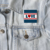 Badge Carré 5 Cm Amour design (En situation)