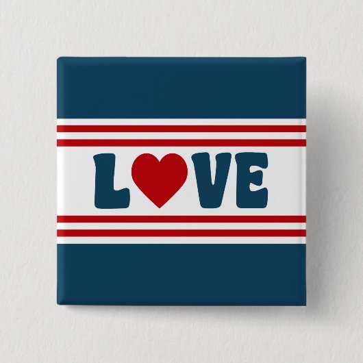 Badge Carré 5 Cm Amour design (Devant)