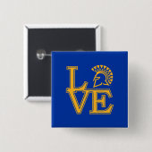 Badge Carré 5 Cm Amour d'état de San Jose (Devant & derrière)