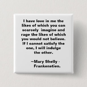 Badge Carré 5 Cm Amour et rage