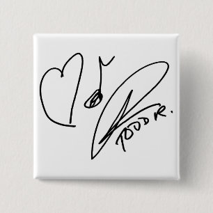 Badge Carré 5 Cm Amour-Musique-Pin