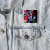 Badge Carré 5 Cm Amour Passion Désir (En situation)