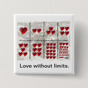 Badge Carré 5 Cm Amour sans limites