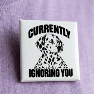 Badge Carré 5 Cm Amoureux du chien introverti antisocial sarcastiqu