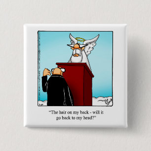 Badge Carré 5 Cm Amusant Au-Dessus Du Bouton D'Anniversaire De L'Hu