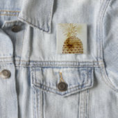 Badge Carré 5 Cm Ananas (En situation)