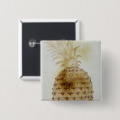 Badge Carré 5 Cm Ananas (Devant & derrière)
