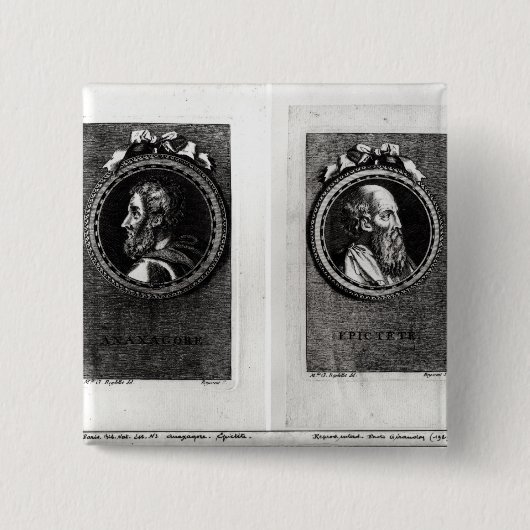 Badge Carré 5 Cm Anaxagorus et Epictetus (Devant)