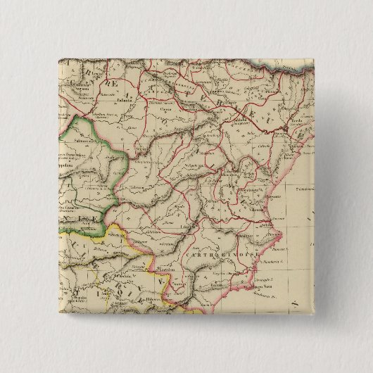 Badge Carré 5 Cm Ancienne Espagne (Devant)