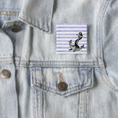 Badge Carré 5 Cm Ancre du navire nautique (En situation)