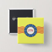 Badge Carré 5 Cm Ancres et étoiles - (Devant & derrière)