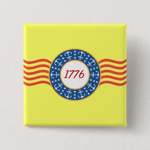 Badge Carré 5 Cm Ancres et étoiles -