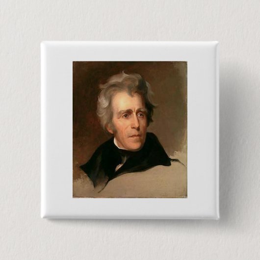 Badge Carré 5 Cm Andrew Jackson (Devant)