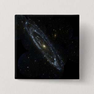 Badge Carré 5 Cm Andromeda Galaxy
