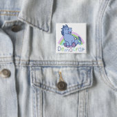 Badge Carré 5 Cm Âne de Démocrate de bébé (En situation)