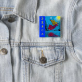 Badge Carré 5 Cm Ange (En situation)