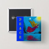 Badge Carré 5 Cm Ange (Devant & derrière)