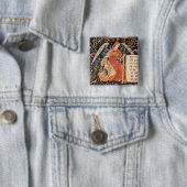 Badge Carré 5 Cm Ange avec une éponge fixée à une tige (En situation)