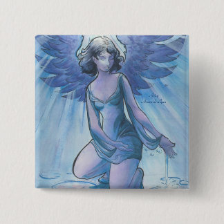 Badge Carré 5 Cm Ange de grâce