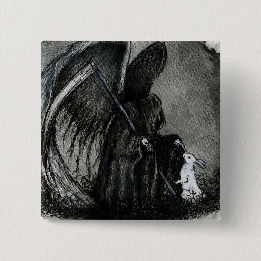 BADGE CARRÉ 5 CM ANGE DE LA MORT (Devant)