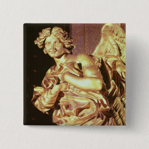 Badge Carré 5 Cm Ange du tabernacle dans béni