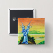 BADGE CARRÉ 5 CM ANGEL À DOUBLE LUMIÈRE (Devant & derrière)