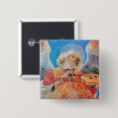 BADGE CARRÉ 5 CM ANGEL DE NOËL (Devant & derrière)