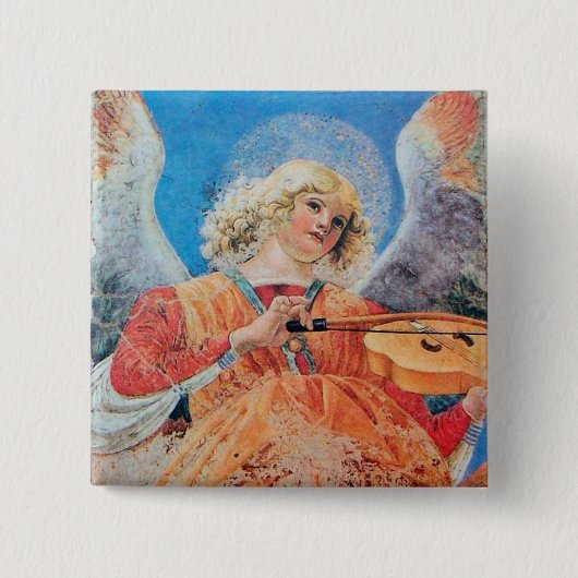 BADGE CARRÉ 5 CM ANGEL DE NOËL (Devant)