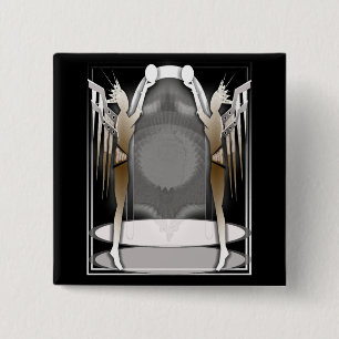 Badge Carré 5 Cm anges de deco