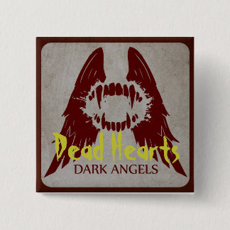 Badge Carré 5 Cm Anges foncés - romans morts de coeurs