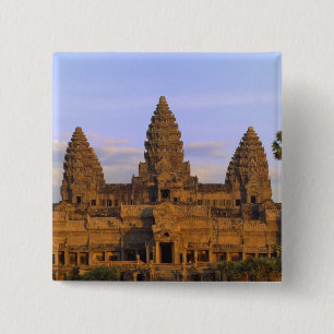 Badge Carré 5 Cm Angkor Wat, Cambodge