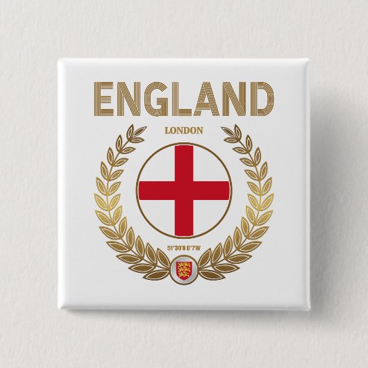 Badge Carré 5 Cm Angleterre (Devant)
