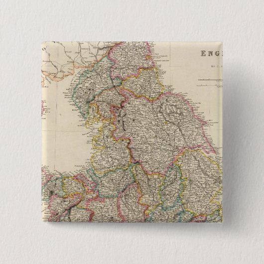 Badge Carré 5 Cm Angleterre 3 (Devant)