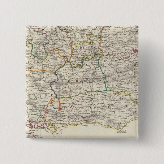 Badge Carré 5 Cm Angleterre V (Devant)