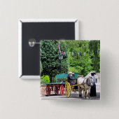 BADGE CARRÉ 5 CM ANGLETERRE VICTORIENNE (Devant & derrière)