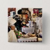 BADGE CARRÉ 5 CM ANGLETERRE VICTORIENNE (Devant)