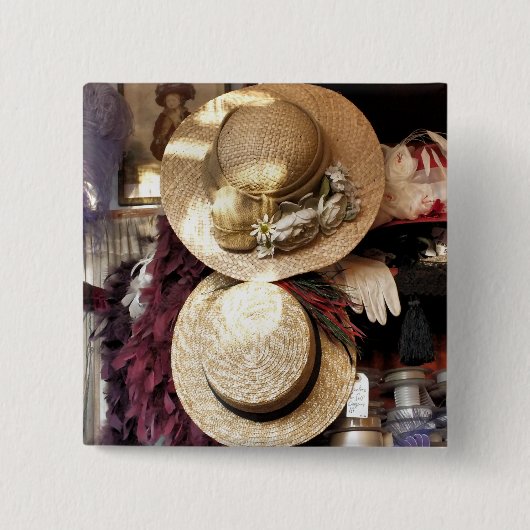 BADGE CARRÉ 5 CM ANGLETERRE VICTORIENNE (Devant)