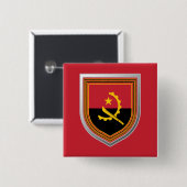 Badge Carré 5 Cm Angola Flag Shield (Devant & derrière)