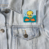 Badge Carré 5 Cm Angry TWEETY™ (En situation)