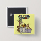 Badge Carré 5 Cm Animaux aux T-shirts et aux cadeaux de zoo (Devant & derrière)