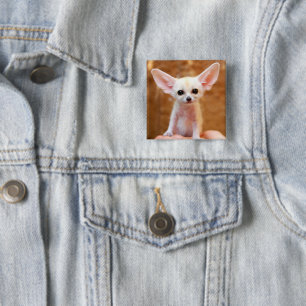 Badge Carré 5 Cm Animaux de bébés cutest Fennec Fox
