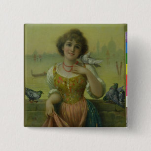 Badge Carré 5 Cm Animaux familiers