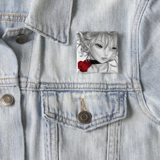 Badge Carré 5 Cm Anna Marie (En situation)