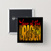 Badge Carré 5 Cm Année du dragon (Devant & derrière)