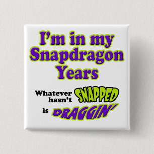 Badge Carré 5 Cm AnnéesSnapdragon