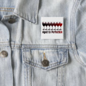Badge Carré 5 Cm Anniversaire du vin rouge (En situation)