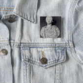 Badge Carré 5 Cm ANNONCE c.350 de Constantine I (En situation)