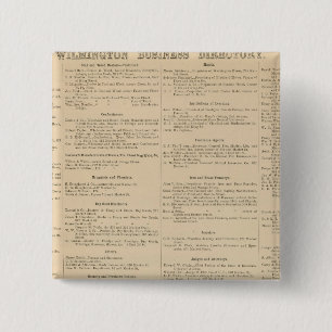 Badge Carré 5 Cm Annuaire commercial Wilmington Delaware