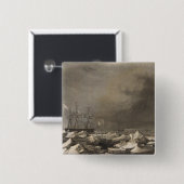 Badge Carré 5 Cm Antarctique 3 (Devant & derrière)